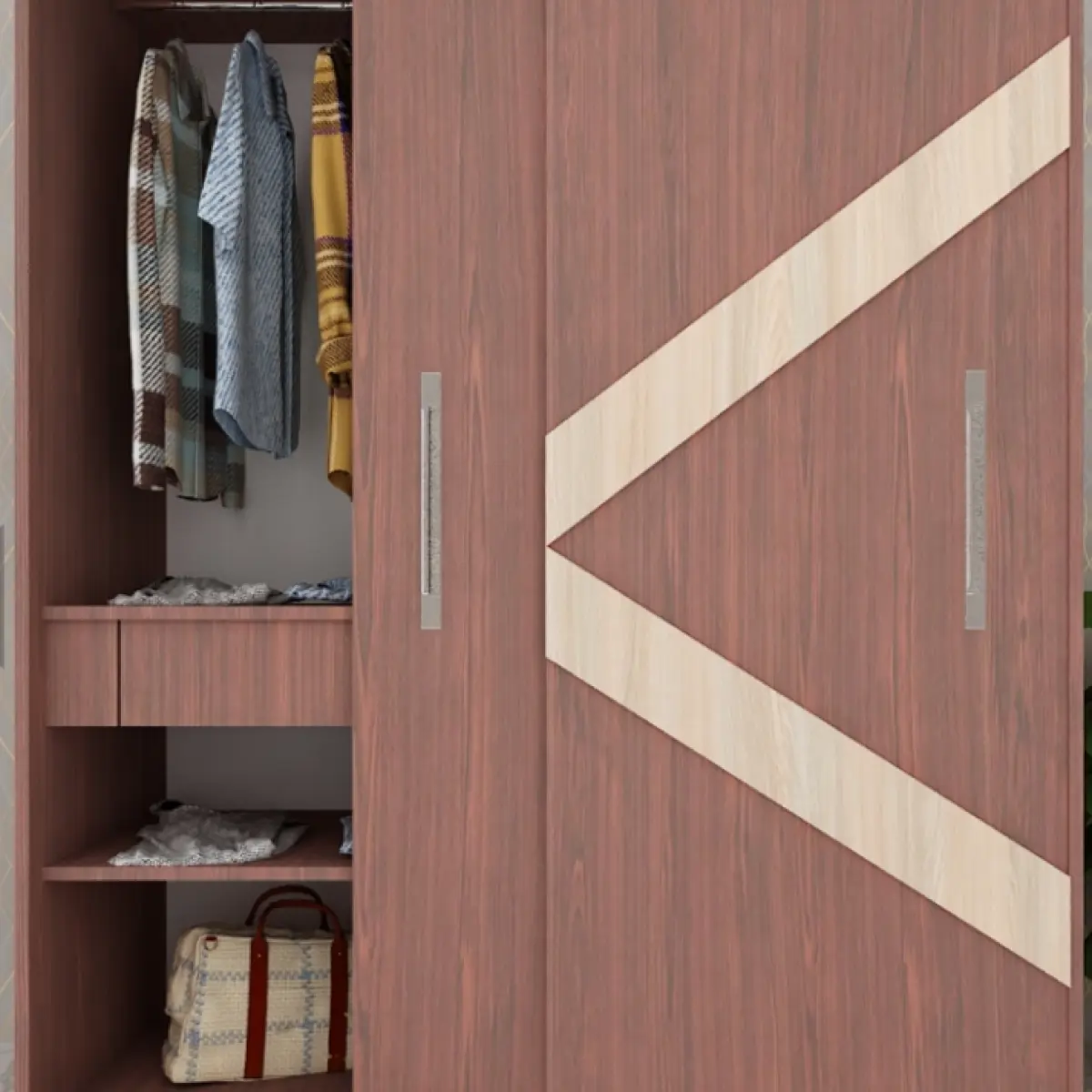 Wardrobe wallnut brown